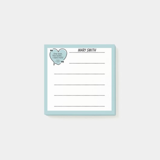 One Book, Two Books... I Want More!  Post-it® Notes (Voorkant)