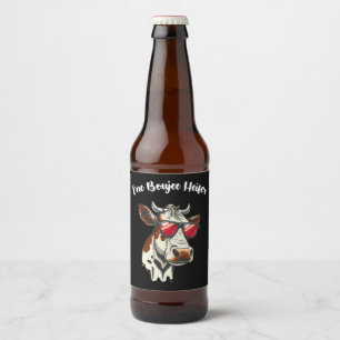 One Boujee Heifer Grappige Koe  Retro Bier Etiket