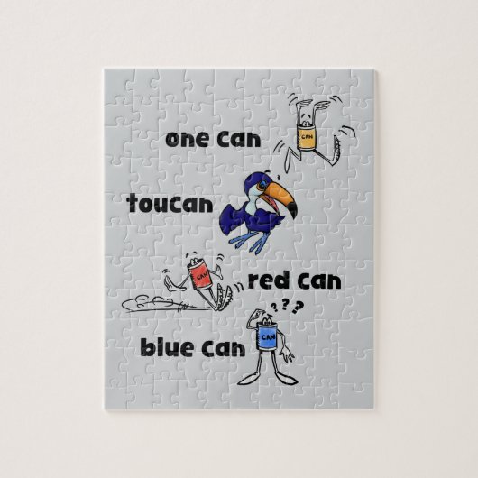 One Can Toucan Red Can Blue Can 110 Piece Puzzle (Vertical)