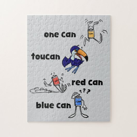 One Can Toucan Red Can Blue Can 252 Piece Puzzle (Vertical)