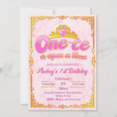 One-ce Upon a Time - Girl 1st Birthday Invitation (Devant)