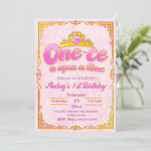 One-ce Upon a Time - Girl 1st Birthday Invitation (Debout devant)
