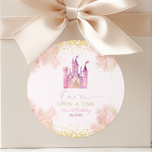 One-ce upon a time prinses eerste verjaardag ronde sticker