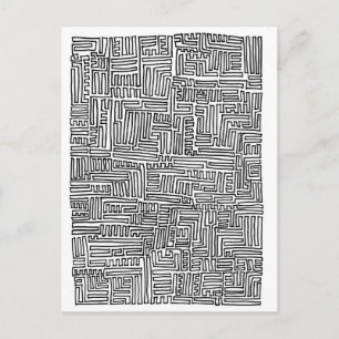 One-Continuous-Line Briefkaart