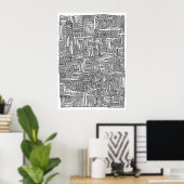 One-Continuous-Line Poster (Thuiskantoor)