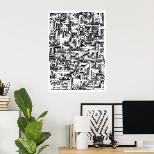 One-Continuous-Line Poster (Thuiskantoor)