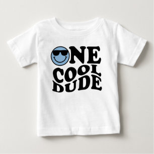 One Cool Dude Blue Happy Smile Boy 1e verjaardag