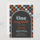 One Cool Dude Skateboard Verjaardag uitnodiging (Voorkant)