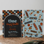 One Cool Dude Skateboard Verjaardag uitnodiging