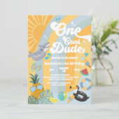One Cool Dude Summer Party 1st Birthday Invitation (Debout devant)