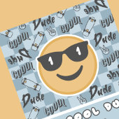 One Cool Dude Verjaardag Uitnodiging Retro Blauw