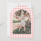 One Cute Chick 1er Anniversaire Photo Invitation (Dos)