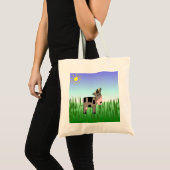One Cute Chocolate Cow Designer Canvas tas (Voorkant (product))