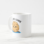 One Cute Cookie Funny Food Pun Koffiemok (Voorkant links)