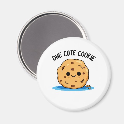 One Cute Cookie Funny Food Pun Magneet (Voorkant / Achterkant)