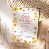 One Cute Duck First Birthday Invitation