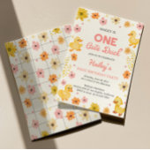 One Cute Duck First Birthday Invitation