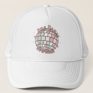 One Dance At A Time Pastel Retro Disco Ball, Odaat Trucker Pet