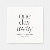One Day Away Minimalist Rehearsal Dinner Servet (Voorkant)