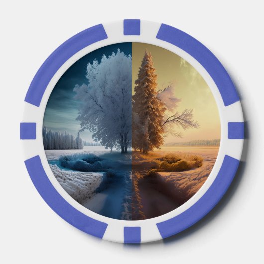 One day in winter poker chips (Voorkant)