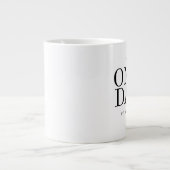One Day Inspirating Sobriety Quote White Black Extra Grote Mok (Voorkant)