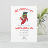 One Degree Hotter Pepper Graduation Party Kaart (Staand voorkant)