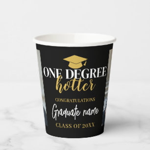 One Degree Hotter - Zwart Goud Afstuderen 2 Foto's Papieren Bekers