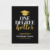 One Degree Hotter - Zwart Goud - Afstuderen Kaart (Voorkant)