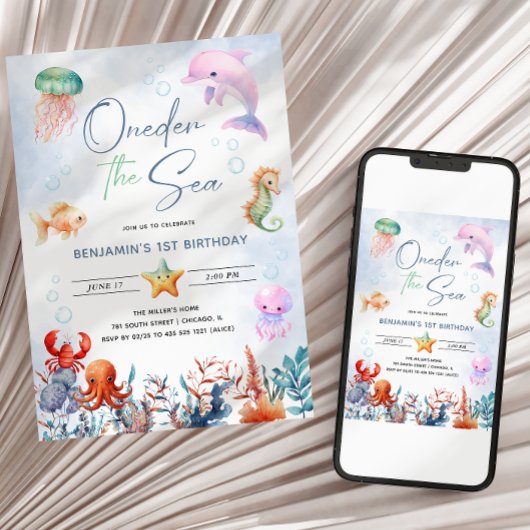 One-der Het Zee 1e Verjaardag Onder Het Zee Kaart