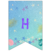 One-der het Zee Eerste Verjaardag Bunting Banner (Tweede vlag)