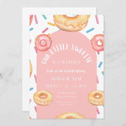 One-derful First Birthday Invitation (Devant / Derrière)