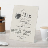 One Dog Photo Wedding Signature Drink Open Bar Reclamebord Met Voetstuk (Insitu)