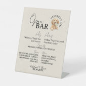One Dog Wedding Couple Signature Drink Open Bar Reclamebord Met Voetstuk (Voorkant)