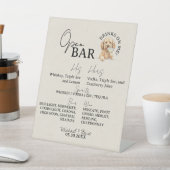 One Dog Wedding Couple Signature Drink Open Bar Reclamebord Met Voetstuk (Insitu)