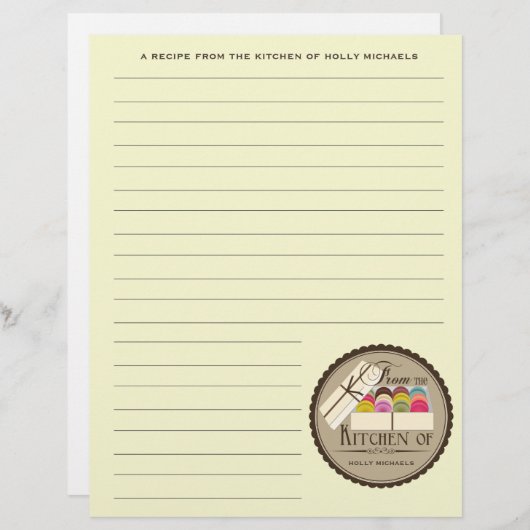 One Dozen French Macarons Recippaper (Voorkant / Achterkant)