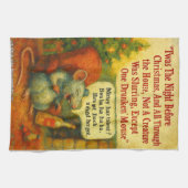 One Drunken' Mouse – Christmas Card Chaos Theedoek (Horizontaal)