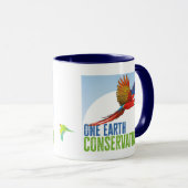 One Earth Conservation café tasse bleu intérieur (Devant droit)