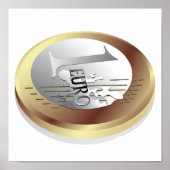One Euro Coin Poster (Devant)