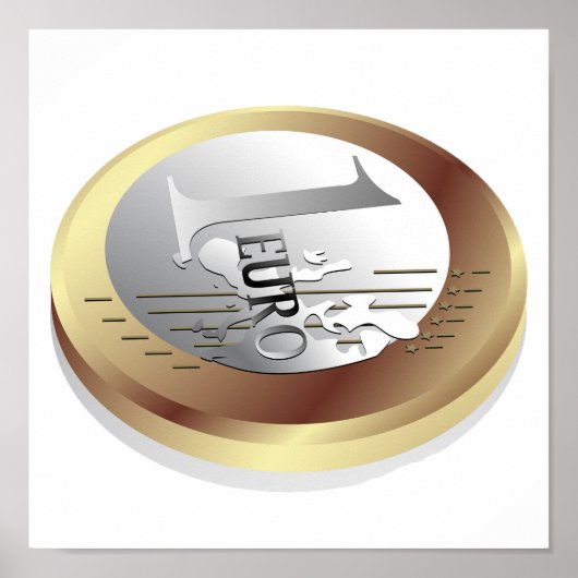 One Euro Coin Poster (Devant)