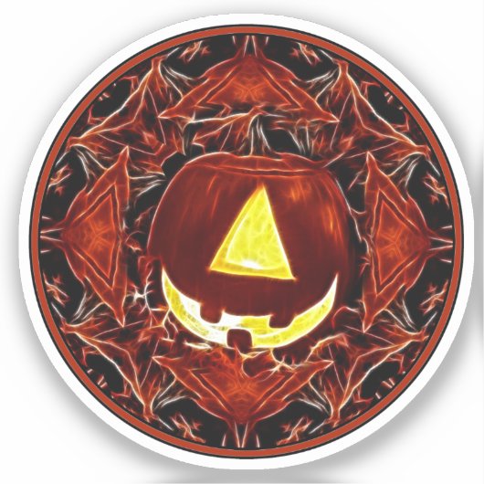 One Eyed Jack-o-lantern Halloween Sticker (Voorkant)