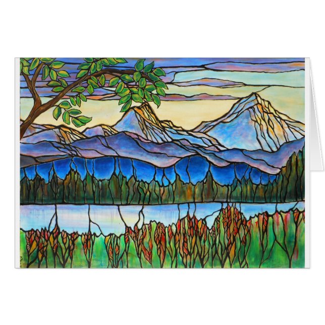 "One Fine Day" Glas in lood Landscape Art! (Voorkant Horizontaal)