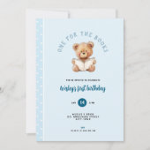 One for the Book 1st Birthday Invitation for Boys (Devant)