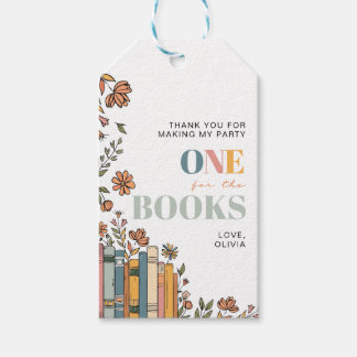 One For The Books Birthday Thank You Favor Tag Cadeaulabel