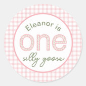 "One Gekke Goose" gepersonaliseerde Sticker (Voorkant)