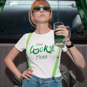 One Gelukkig Moeder Aanpasbare St. Patrick's Dag T-shirt