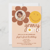 ONE Groovy Baby Invitation Kaart (Voorkant)
