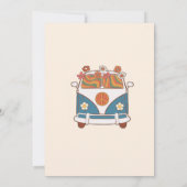 One Groovy Retro Rainbow 1st Birthday Party Kaart (Achterkant)