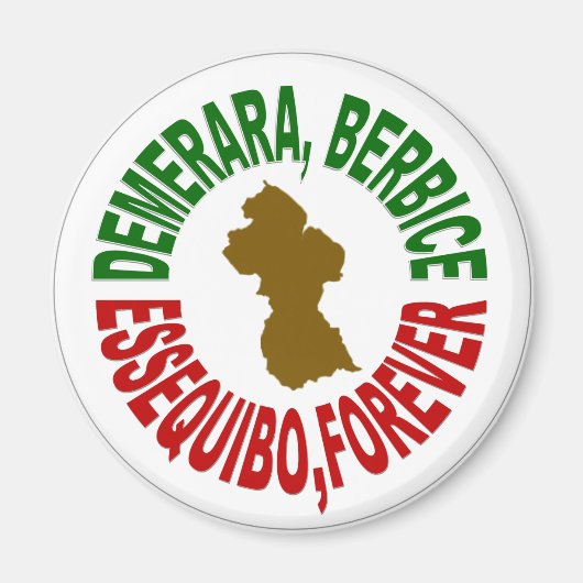 One Guyana Refkoelkast Magnet Magneet (Voorkant)