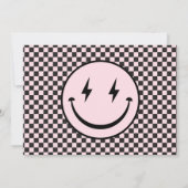 One Happy Babe Girls Roze Foto Verjaardag Kaart (Achterkant)