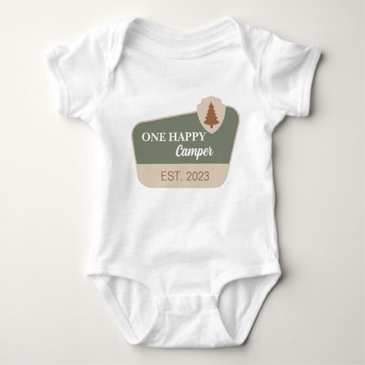 One Happy Camper 1e Verjaardag Babybody's & One Romper (Voorkant)